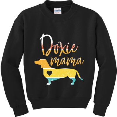 Funny Doxie Mama Dachshund Lovers Gift Kids Sweatshirt