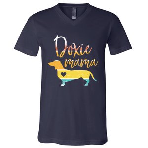 Funny Doxie Mama Dachshund Lovers Gift V-Neck T-Shirt