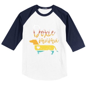 Funny Doxie Mama Dachshund Lovers Gift Baseball Sleeve Shirt