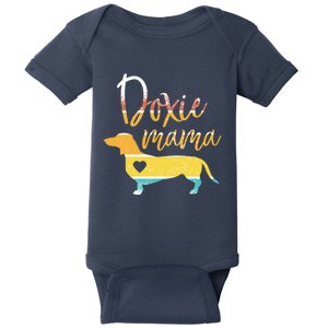 Funny Doxie Mama Dachshund Lovers Gift Baby Bodysuit