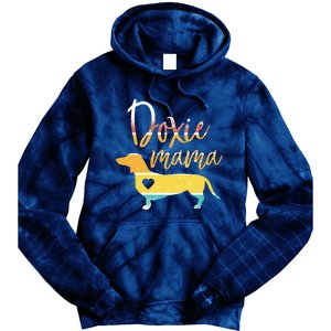 Funny Doxie Mama Dachshund Lovers Gift Tie Dye Hoodie