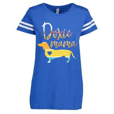 Funny Doxie Mama Dachshund Lovers Gift Enza Ladies Jersey Football T-Shirt