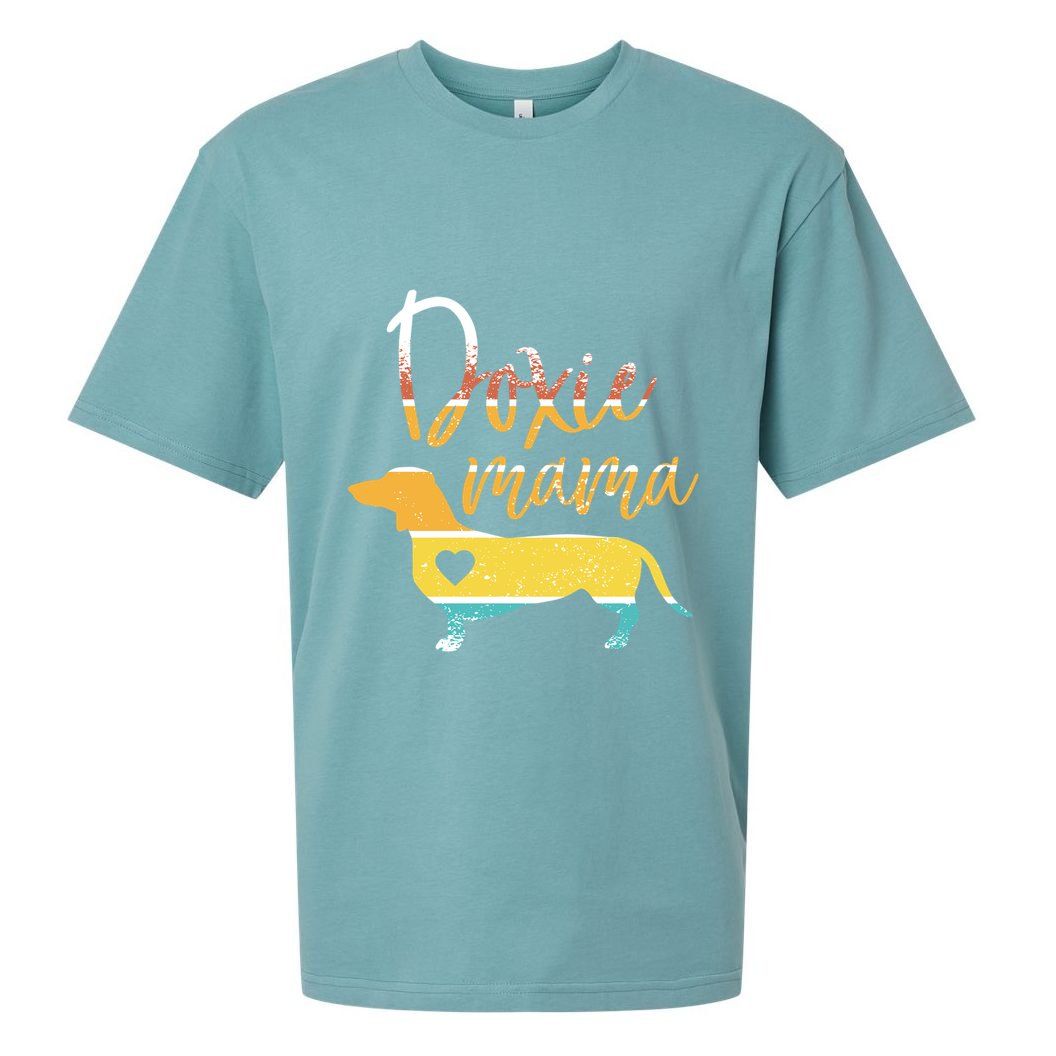 Funny Doxie Mama Dachshund Lovers Gift Sueded Cloud Jersey T-Shirt