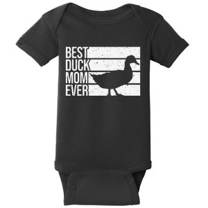 Funny Duck Mom Art For Womens Mother's Day Duck Lovers Cute Baby Bodysuit