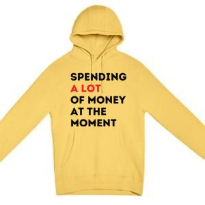 Funny Dad Mom Parents Day Spending A Lot Money At The Moment Premium Pullover Hoodie