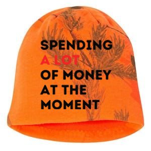 Funny Dad Mom Parents Day Spending A Lot Money At The Moment Kati - Camo Knit Beanie