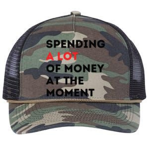 Funny Dad Mom Parents Day Spending A Lot Money At The Moment Retro Rope Trucker Hat Cap