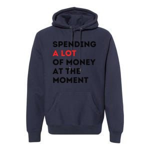 Funny Dad Mom Parents Day Spending A Lot Money At The Moment Premium Hoodie