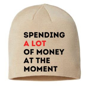 Funny Dad Mom Parents Day Spending A Lot Money At The Moment Sustainable Beanie