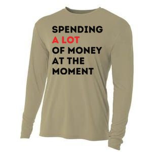 Funny Dad Mom Parents Day Spending A Lot Money At The Moment Cooling Performance Long Sleeve Crew