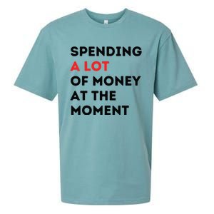 Funny Dad Mom Parents Day Spending A Lot Money At The Moment Sueded Cloud Jersey T-Shirt