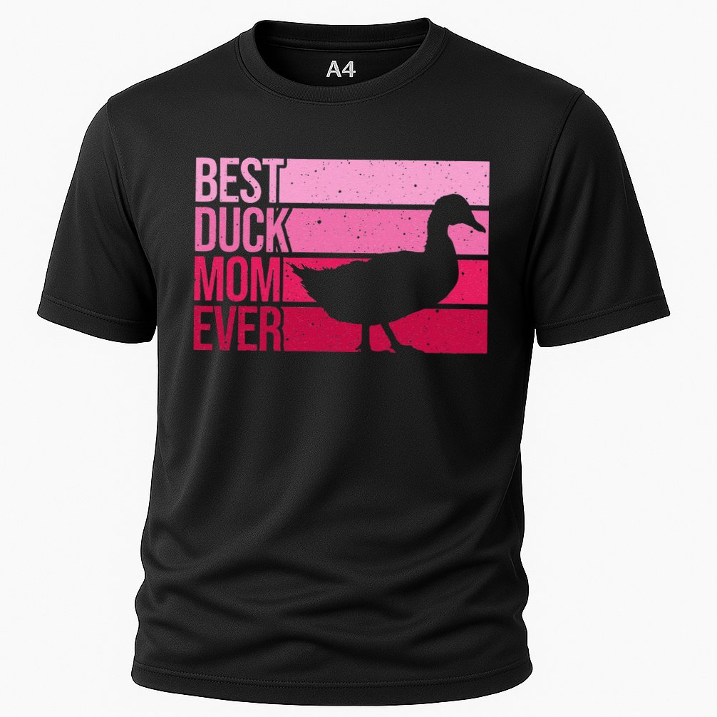 Funny Duck Mom Art For Womens Mother's Day Duck Lovers Cooling Performance Crew T-Shirt