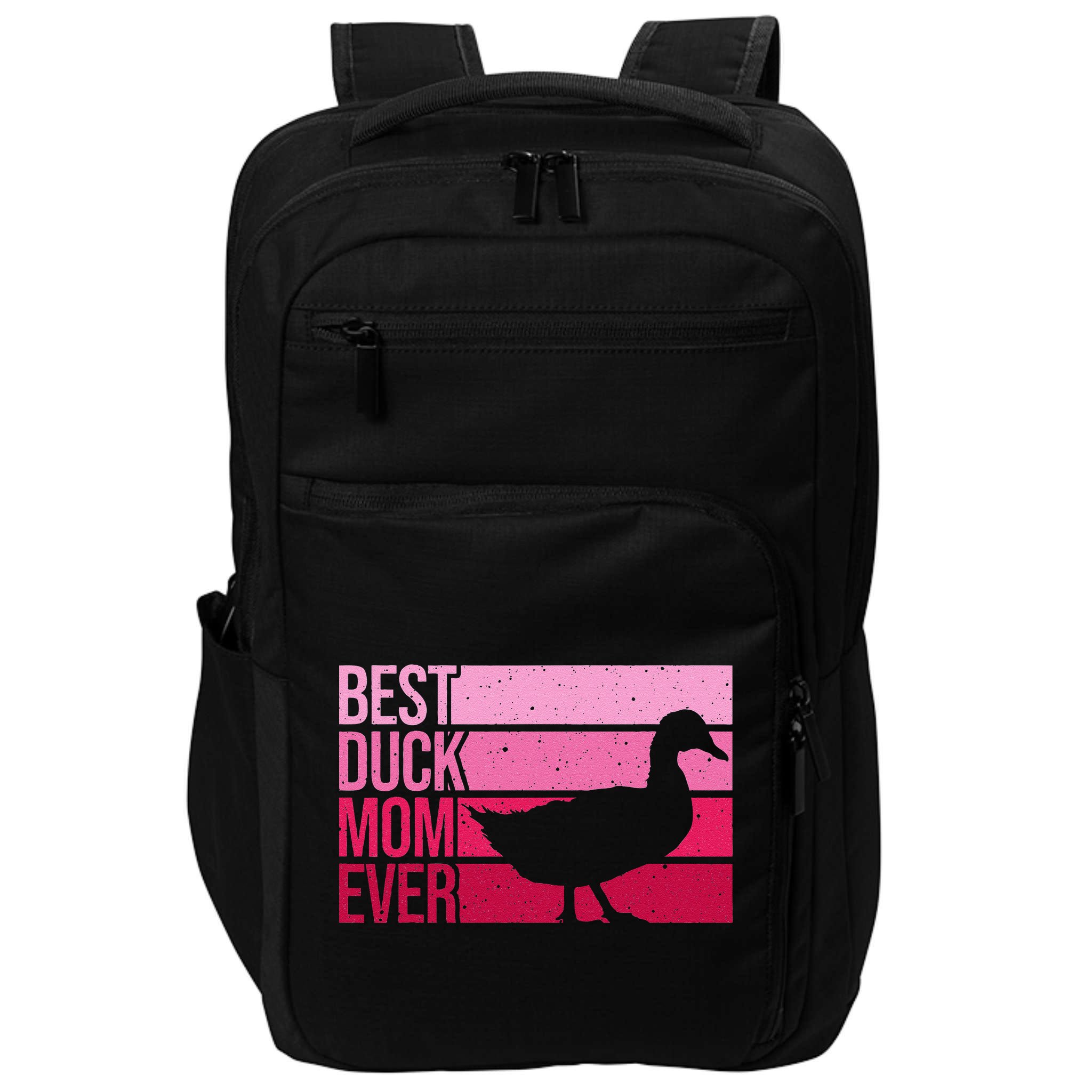 Funny Duck Mom Art For Womens Mother's Day Duck Lovers Impact Tech Backpack