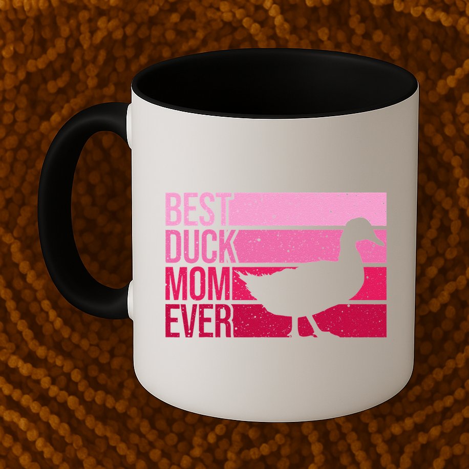 Funny Duck Mom Art For Womens Mother's Day Duck Lovers Mug