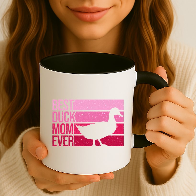 Funny Duck Mom Art For Womens Mother's Day Duck Lovers Mug