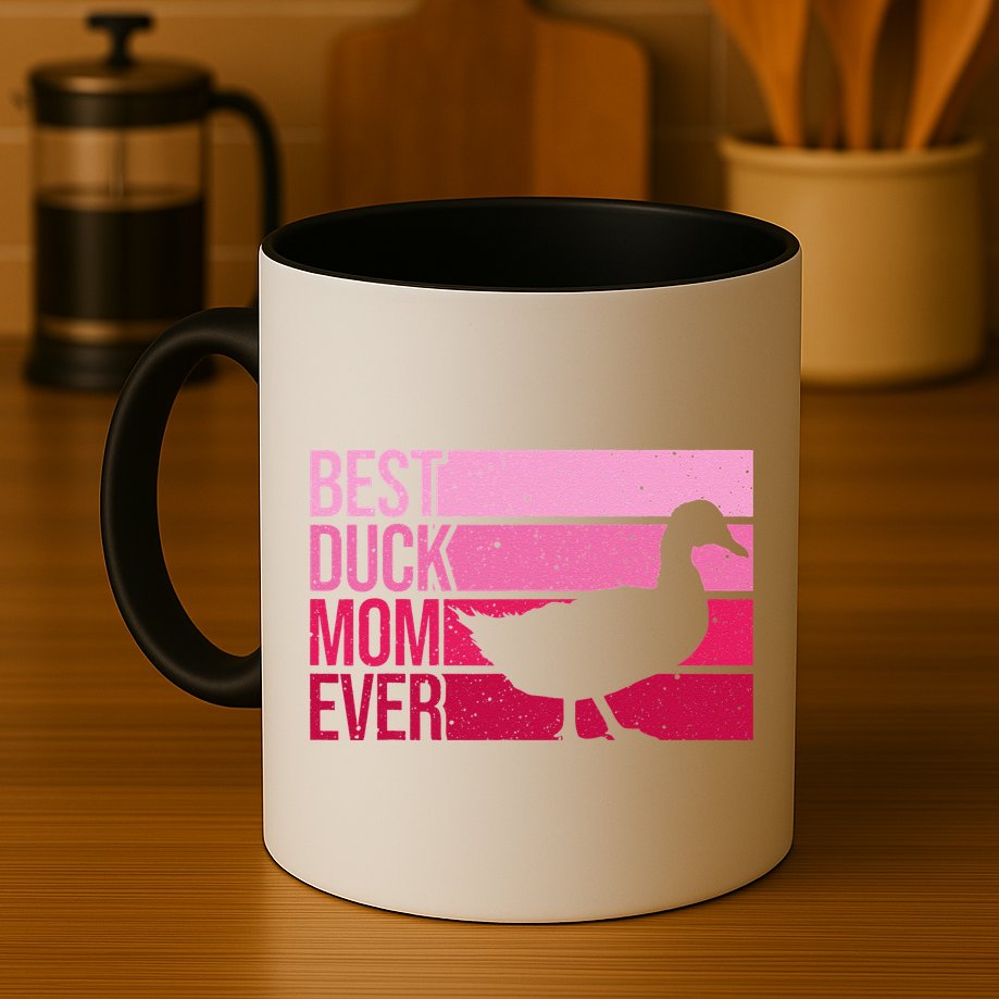 Funny Duck Mom Art For Womens Mother's Day Duck Lovers Mug