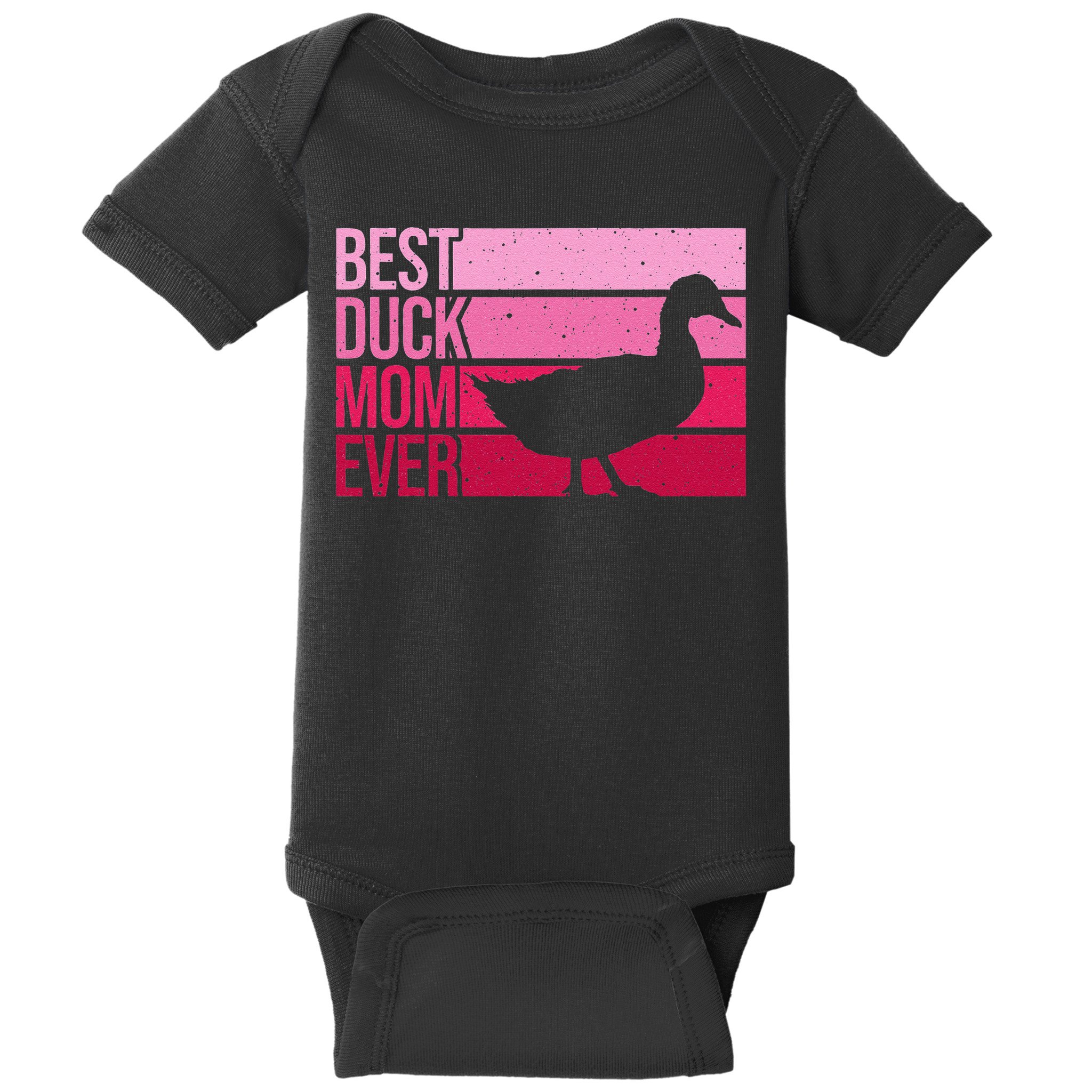 Funny Duck Mom Art For Womens Mother's Day Duck Lovers Baby Bodysuit