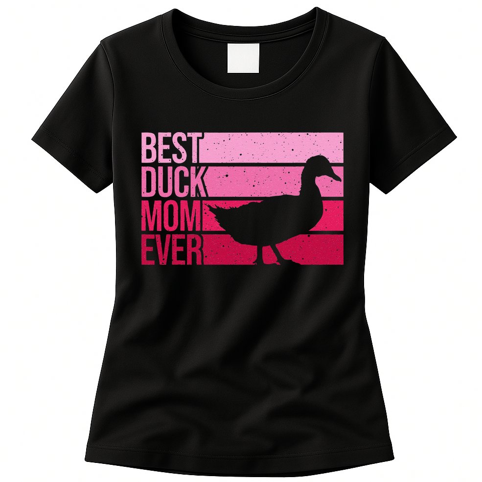 Funny Duck Mom Art For Womens Mother's Day Duck Lovers Womens T-Shirt