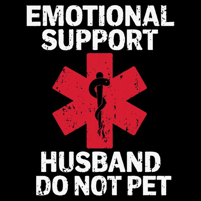 Funny Do Not Pet Emotional Support Husband Drawstring Bag
