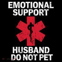 Funny Do Not Pet Emotional Support Husband Baby Bodysuit