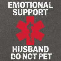 Funny Do Not Pet Emotional Support Husband Cotton Canvas Backpack
