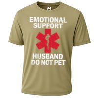 Funny Do Not Pet Emotional Support Husband Cooling Performance Crew T-Shirt