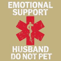 Funny Do Not Pet Emotional Support Husband Cooling Performance Crew T-Shirt