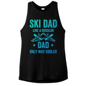 Fathers Day Novelty For Cool Ski Dad Gift Ladies PosiCharge Tri-Blend Wicking Tank