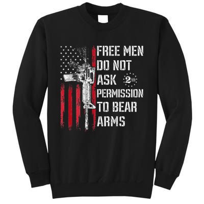 Free Do Not Ask Permission To Bear Arms Pro 2a On Back Sweatshirt