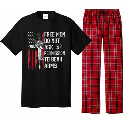 Free Do Not Ask Permission To Bear Arms Pro 2a On Back Pajama Set