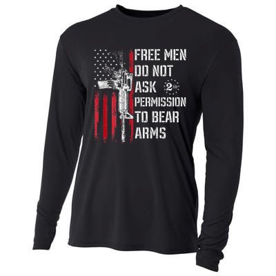 Free Do Not Ask Permission To Bear Arms Pro 2a On Back Cooling Performance Long Sleeve Crew