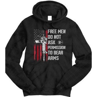 Free Do Not Ask Permission To Bear Arms Pro 2a On Back Tie Dye Hoodie