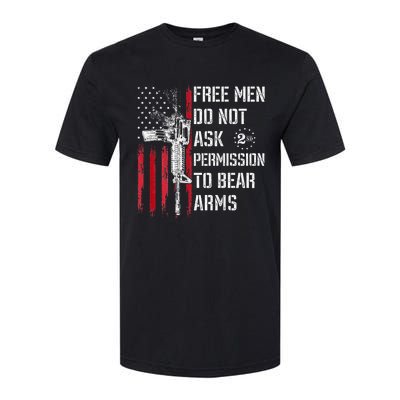 Free Do Not Ask Permission To Bear Arms Pro 2a On Back Softstyle CVC T-Shirt