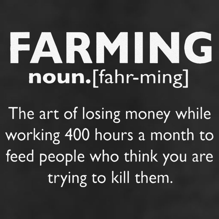 Farming Definition Noun Gift Funny Farmer 7 Panel Mesh Trucker Snapback Hat
