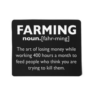 Farming Definition Noun Gift Funny Farmer Mousepad