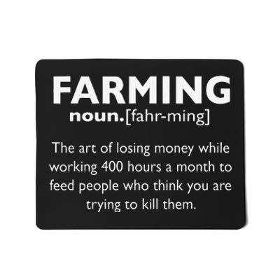 Farming Definition Noun Gift Funny Farmer Mousepad