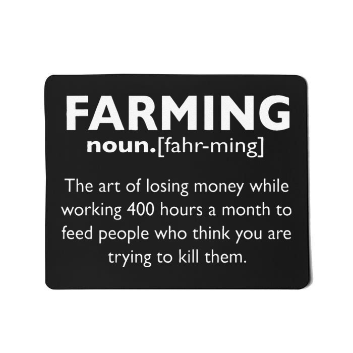 Farming Definition Noun Gift Funny Farmer Mousepad