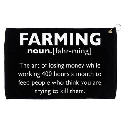 Farming Definition Noun Gift Funny Farmer Grommeted Golf Towel