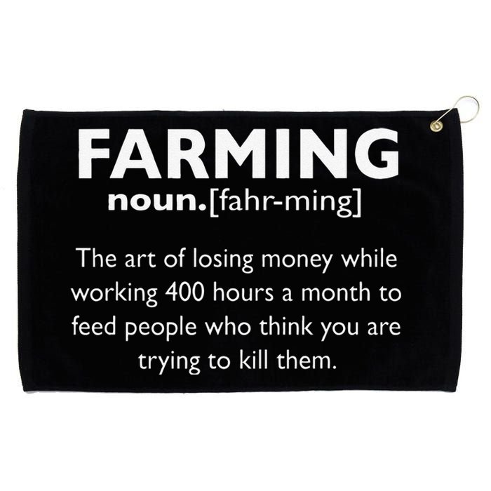 Farming Definition Noun Gift Funny Farmer Grommeted Golf Towel