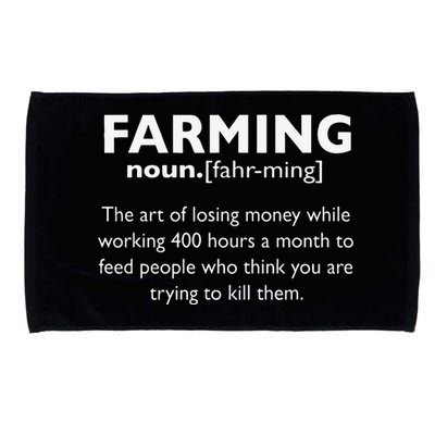 Farming Definition Noun Gift Funny Farmer Microfiber Hand Towel