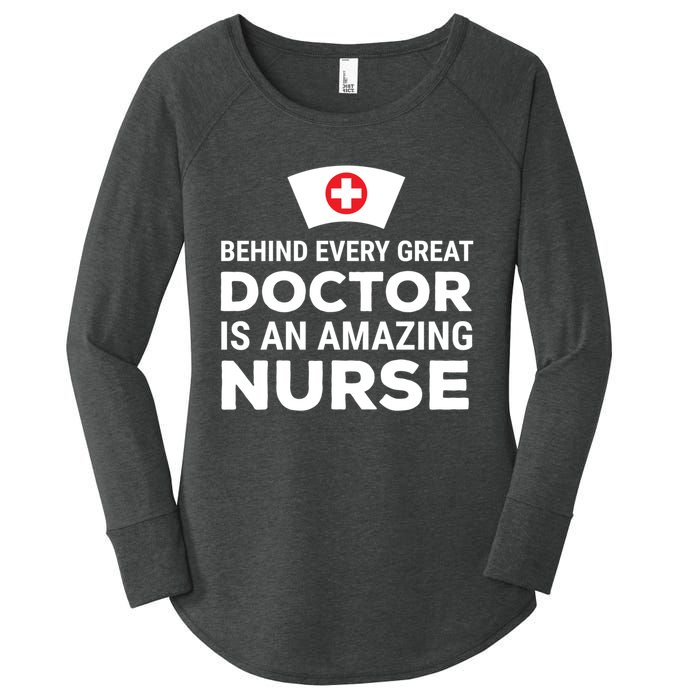 Funny Doctor Nurse Joke Humor Cute Gift Women's Perfect Tri Tunic Long Sleeve Shirt