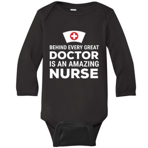 Funny Doctor Nurse Joke Humor Cute Gift Baby Long Sleeve Bodysuit