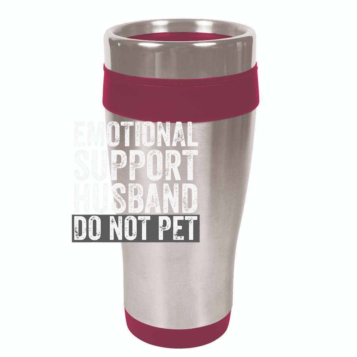 Funny Do Not Pet Emotional Support Husband 15oz Campfire Ceramic Mug