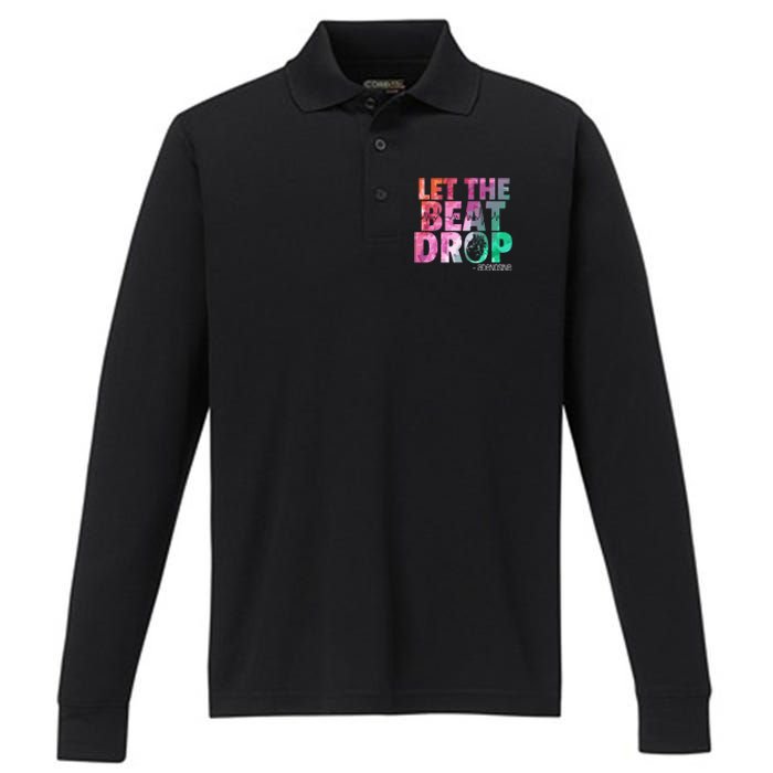 Funny Doctor Nurse Let The Beat Drop Adenosine Performance Long Sleeve Polo