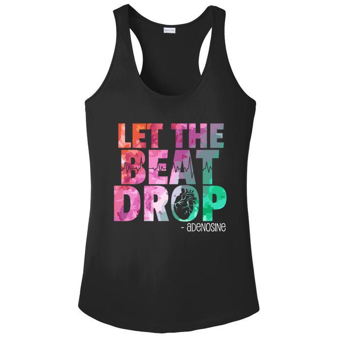 Funny Doctor Nurse Let The Beat Drop Adenosine Ladies PosiCharge Competitor Racerback Tank