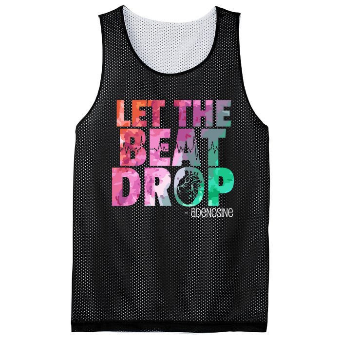 Funny Doctor Nurse Let The Beat Drop Adenosine Mesh Reversible Basketball Jersey Tank