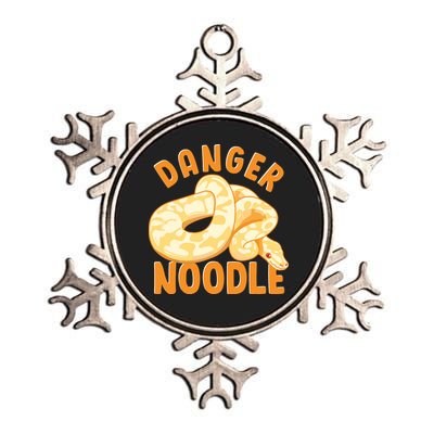 Funny Danger Noodle Snake Boy Snakes Meme Ball Python Metallic Star Ornament