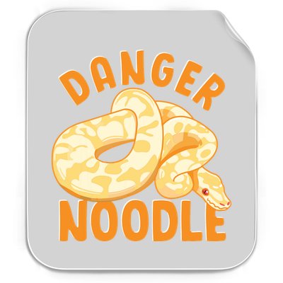 Funny Danger Noodle Snake Boy Snakes Meme Ball Python Permanent Decal Sticker
