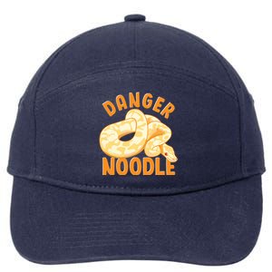 Funny Danger Noodle Snake Boy Snakes Meme Ball Python 7-Panel Snapback Hat