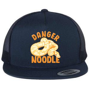 Funny Danger Noodle Snake Boy Snakes Meme Ball Python Flat Bill Trucker Hat